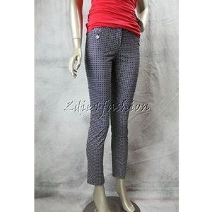 NWT VERSACE Slim Black White Geometric Pants 4